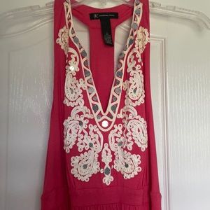 Maxi dress in beautiful coral color